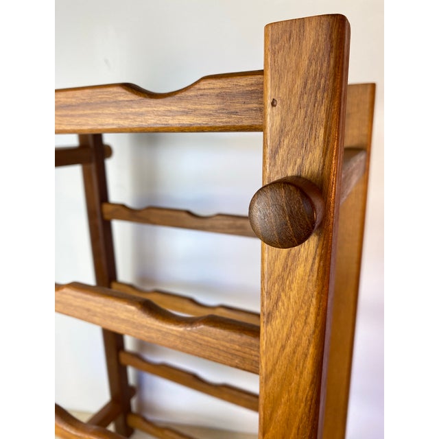 Vintage Winsome Wood Teak Wine Rack, Danish Modern Style For Sale - Image 10 of 11