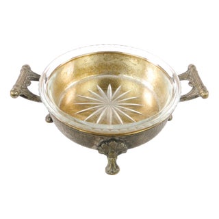 Art Nouveau German Bowl on Stand from WMf, 1900s For Sale