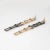 Chanel 2020 Chanel Logo Long Earrings 3.5" Crystal Faux Pearl Yellow Black Gold Tone - 2 Pieces For Sale - Image 4 of 4