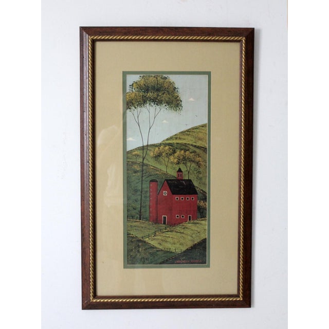 Late 20th Century Vintage Warren Kimble Folk Art Prints : Brandon Barn & Brandon House - Set of 2 For Sale - Image 5 of 13