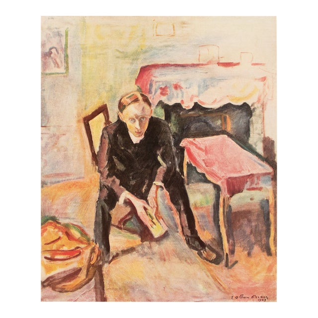 1943 After Othon Friesz "Portrait of Fernand Fleuret", First Edition Parisian Lithograph For Sale