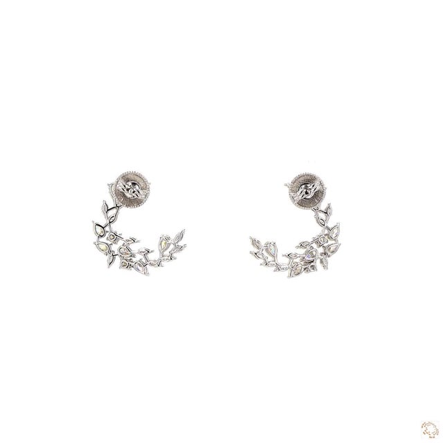 0.24 Carat Round Brilliant Cut Diamond Gold Earrings, Pair For Sale In New York - Image 6 of 9