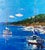 2010s Sailboat Seascape Cove Scene, Original Oil on Canvas For Sale - Image 5 of 6
