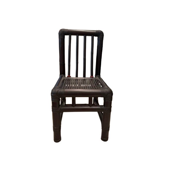2010s Custom Made Balinese Bamboo Desk & Chair For Sale - Image 5 of 5
