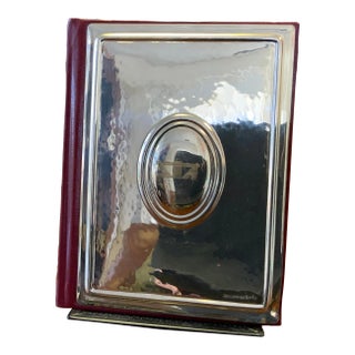 Vintage Sterling and Leather Address Book For Sale