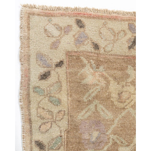 Vintage Circa 1940 Turkish Oushak Area Rug 5ft 1in X 9ft 5in For Sale - Image 9 of 10