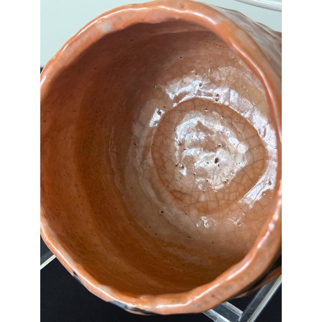 Japanese Painted Chawan Tea Bowl by Tannyu 10th Raku Edo Period For Sale - Image 11 of 15