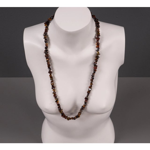 Vintage Gemstone Tiger Eye Necklace, 1960s For Sale - Image 4 of 12