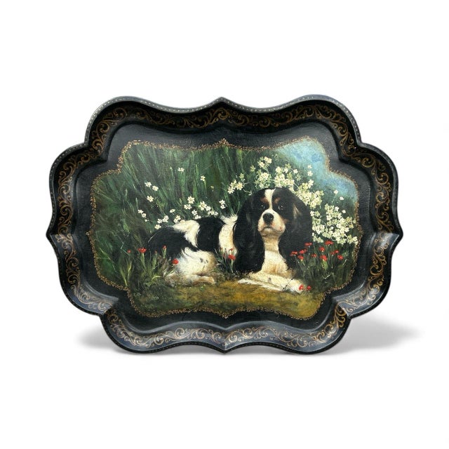 This is a Cavalier King Charles Spaniel lovers dream! This gorgeous large serving tray showcases a Cavalier King Charles...