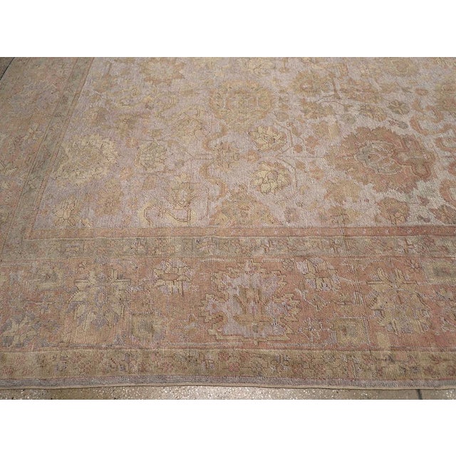 Early 20th Century Galerie Shabab Collection Early 20th Century Turkish Oushak Large Carpet For Sale - Image 5 of 8