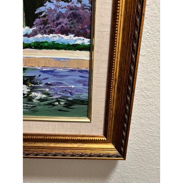 1994 Original Oil on Canvas "Viscaya" by Cuban Artist Antonio Moreno Peñalver - Framed For Sale - Image 4 of 7