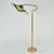 Italian Swing Arm Floor Lamp in Brass with Original Black Shade, 1950s For Sale - Image 9 of 17