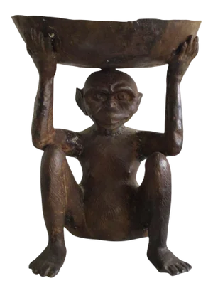 1950s Bronze Monkey Bowl