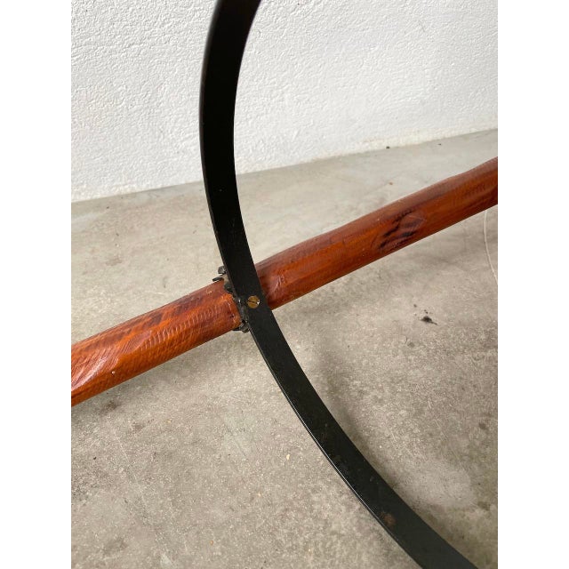 High Tripod Oak Stool, 1950s For Sale - Image 16 of 18