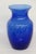 Mid 20th Century Indiana Glass Style Cobalt Blue Optic Swirl Hand Blown Vase For Sale - Image 5 of 12