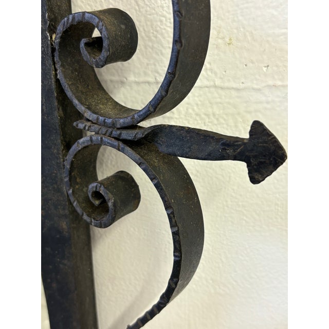 1960s 1960s Wrought Iron Wall Mirror For Sale - Image 5 of 7