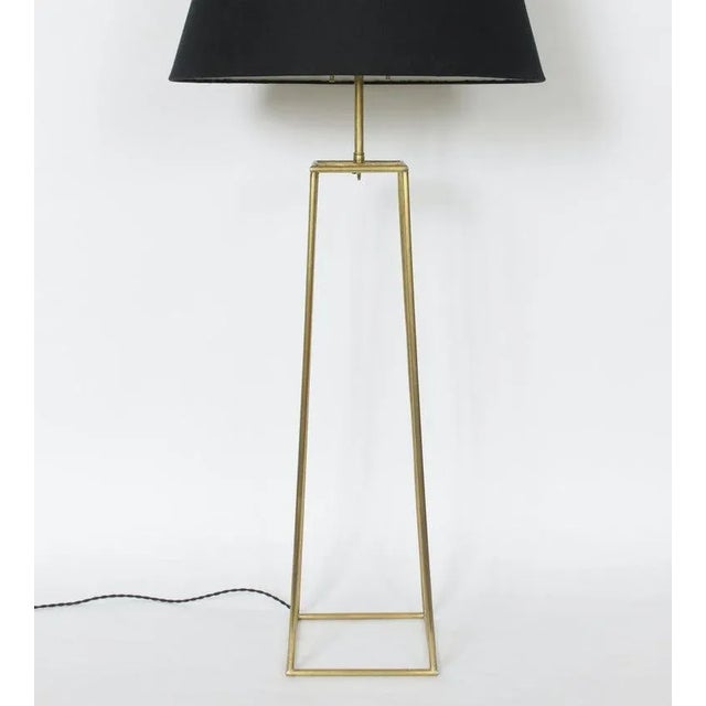 Metal Tommi Parzinger Style Brass Box Form Table Lamp, 1950s For Sale - Image 7 of 13