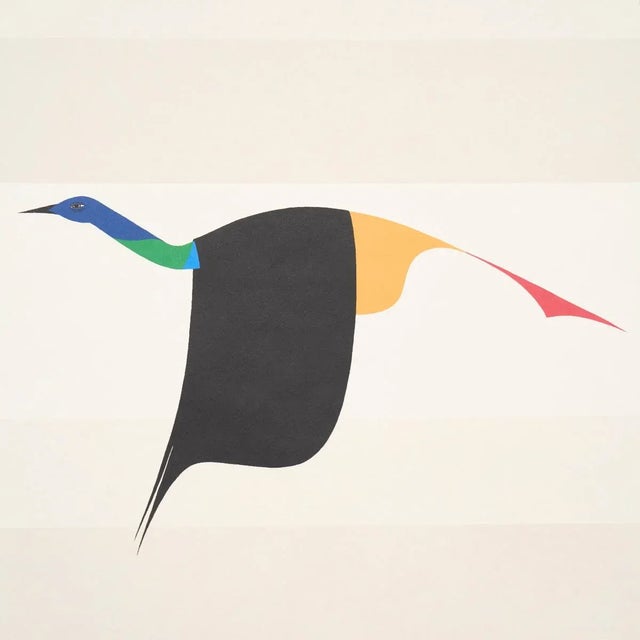 Contemporary Schumacher x Peg Norriss Flying West Wallpaper In Neutral For Sale - Image 3 of 4