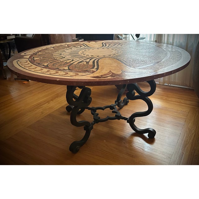 Inlaid Marble Mosaic Table Top purchased in 2005 from The Ancient Venetian Floor Company of Dallas Texas. (Imported from...