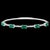 3 Carat Natural Brazilian Emerald & Diamond Bangle Bracelet 14 Karat White Gold For Sale - Image 14 of 18