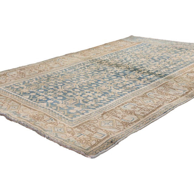 79661 Antique Persian Bijar Rug, 03'11 x 06'00. The Celestial Citadel: An Antique Persian Bijar Masterpiece of Enduring...