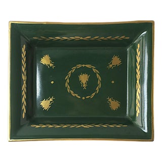 French Porcelain Tray Catchall Vide-Poche Jewelry Dish, Mid 20th Century, France For Sale