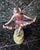 Art Deco Cold-Painted Spelter Dancer Statue on Genuine Green Onyx Base, Circa 1920s (Jg) For Sale - Image 4 of 8