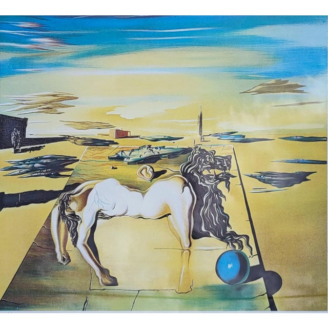 Mid 20th Century Rare Hand Signed Print Salvador Dali Lion & Horse "Invisible Sleeping Woman" Ap 13/100 For Sale - Image 5 of 14