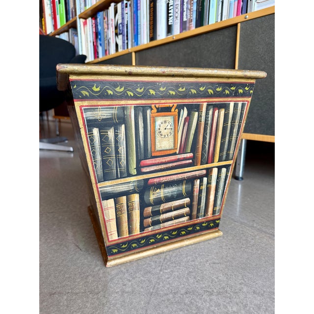 Elevate your mid-century modern interior with this striking 1950s trompe-l'œil wooden basket. Designed to mimic rows of...