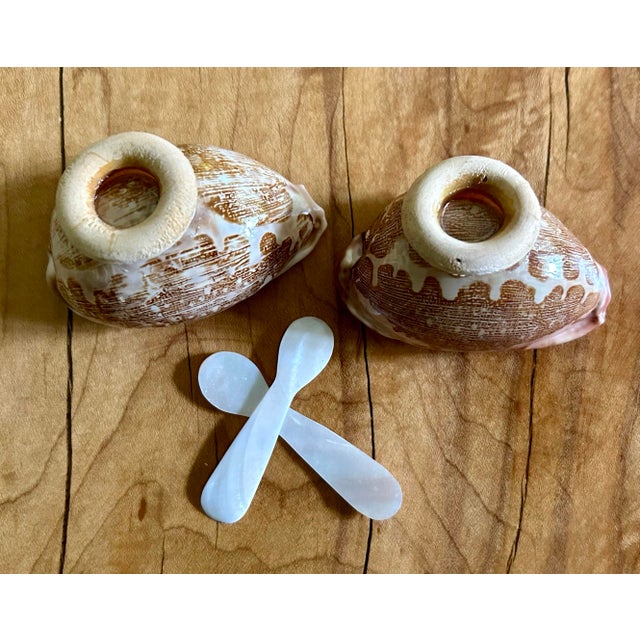 1990s 1990s Natural Shell and Mother of Pearl Caviar Dishes- Set of 2 For Sale - Image 5 of 11