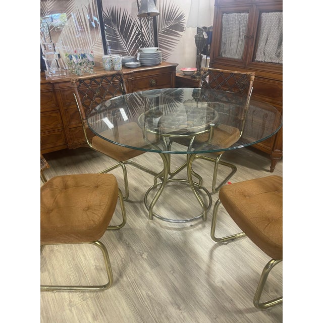 Milo Baughman Attr. 1950s Bamboo Rattan Dining Chairs Set of 5 For Sale In Miami - Image 6 of 11