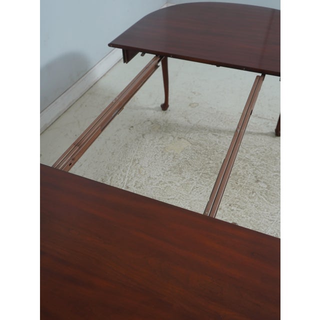 Brown 1990s Henkel Harris Model 2205 Cherry Dining Room Table For Sale - Image 8 of 18