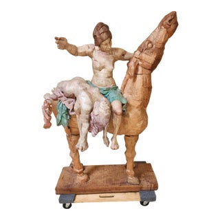 Peter Leventhal Horse With Nude Riders Large Art Sculpture For Sale