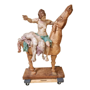 Peter Leventhal Horse With Nude Riders Large Art Sculpture
