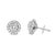 Contemporary 14K White Gold 3.0 Cttw Lab-Grown Diamond Hidden Halo Stud Earrings For Sale - Image 3 of 5