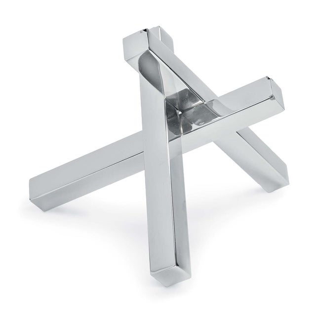 Not Yet Made - Made To Order Regina Andrew Intersecting Sculpture in Polished Nickel For Sale - Image 5 of 5