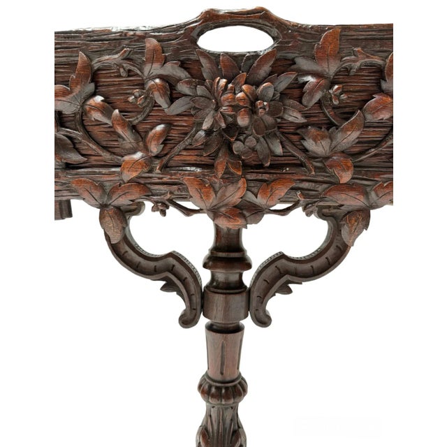 French Carved Fruitwood Black Forest Planter or Jardiniere, 1880s For Sale - Image 12 of 13