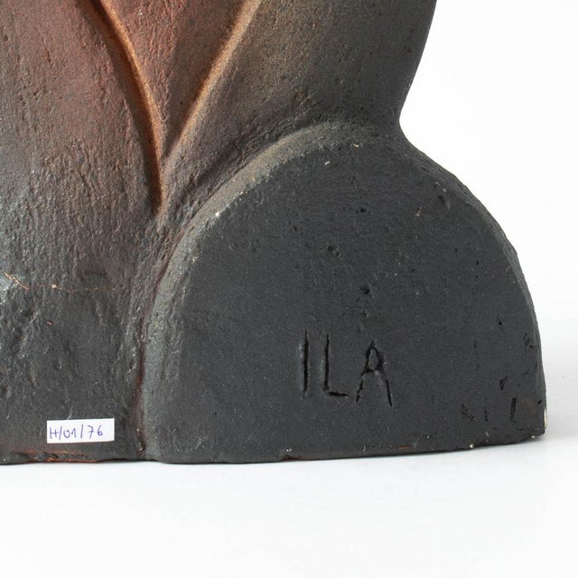 Brown Abstract Figure in Ceramic, 1980s For Sale - Image 8 of 10