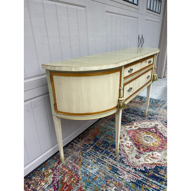 Vintage Hekman Copely Place Buffet Sideboard Hand Painted and Gilded For Sale In Savannah - Image 6 of 17