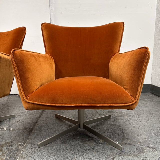 Metal Four Hands Jacob Swivel Chairs, Pair For Sale - Image 7 of 12