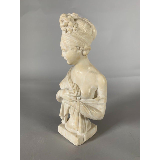 Marble Sculpture Bust of Madame de Récamier after Joseph Chinard (1756-1813), 19th Century For Sale - Image 9 of 10