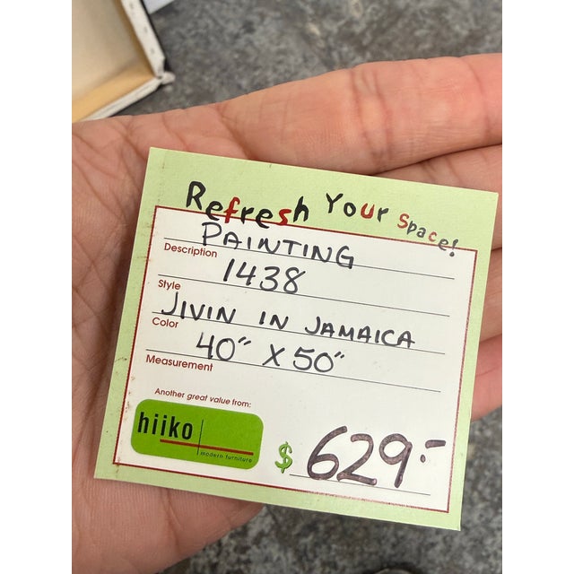 Textile Jivin in Jamaica Print on Canvas For Sale - Image 7 of 12