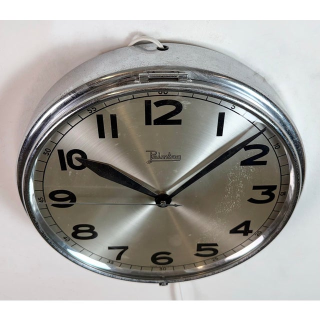 Vintage German Electric Wall Clock from Palmtag, 1960s For Sale - Image 4 of 18