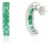 4.53 Ct Green Onyx Half Hoop Earrings in Sterling Silver for Mom Gift- A Pair For Sale