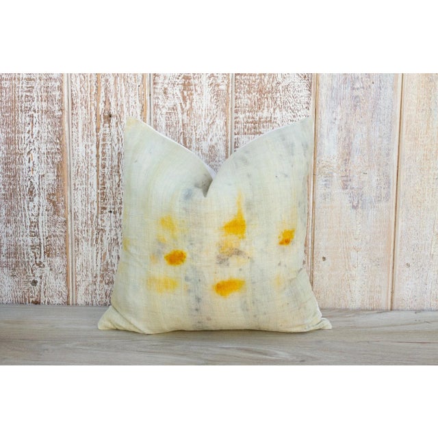 Vintage Lanu Tie Dyed Organic Silk Pillow For Sale - Image 9 of 9