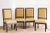 Set of Four Burlap Brown Dining Chairs For Sale - Image 9 of 9