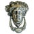 Gold Antique Victorian Brass Head of Dionysus Door Knocker, 1890s For Sale - Image 8 of 8