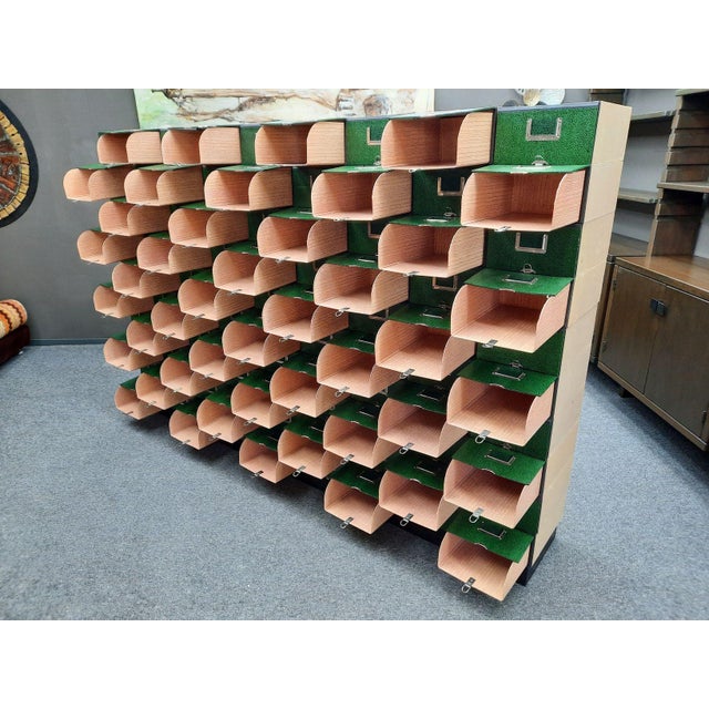Black Mid-Century Modern Highboard with File Boxes, 1950s, Set of 91 For Sale - Image 8 of 16
