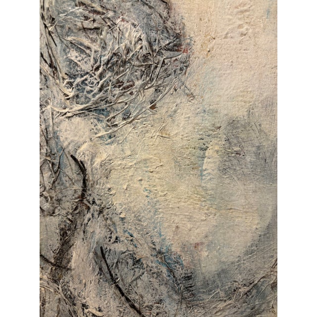 Fabulous vintage mid-century modern abstract oil painting. Dated 1970 on verso. Titled "Black Watch". Appears to be...