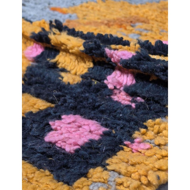 Vintage Yellow Boujad Rug - 8.3 X 6.5 Ft For Sale - Image 4 of 9